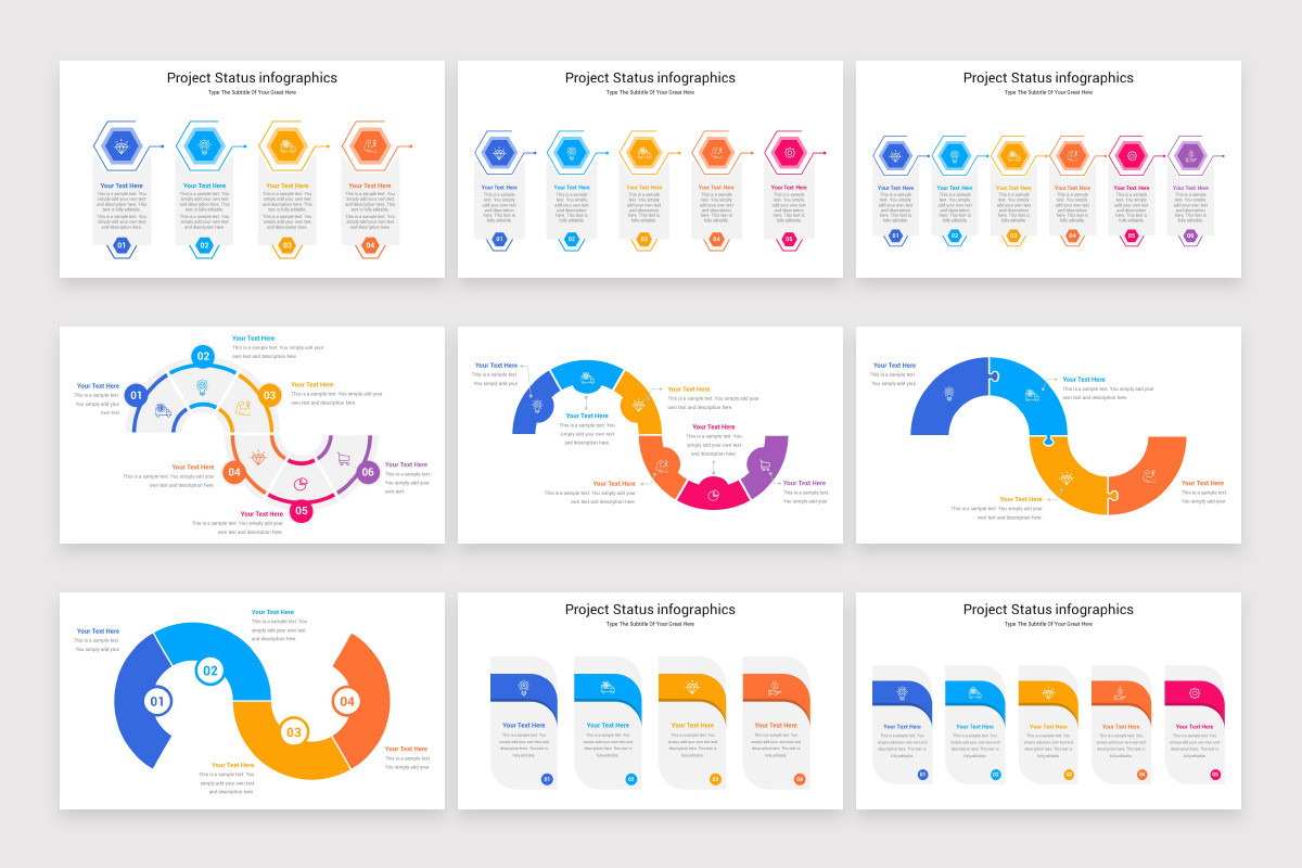 Layout Status Powerpoint Project Status PowerPoint Template | Nulivo Market