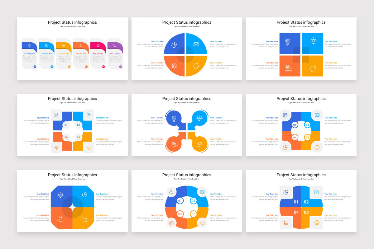 Layout Status Powerpoint Project Status PowerPoint Template | Nulivo Market
