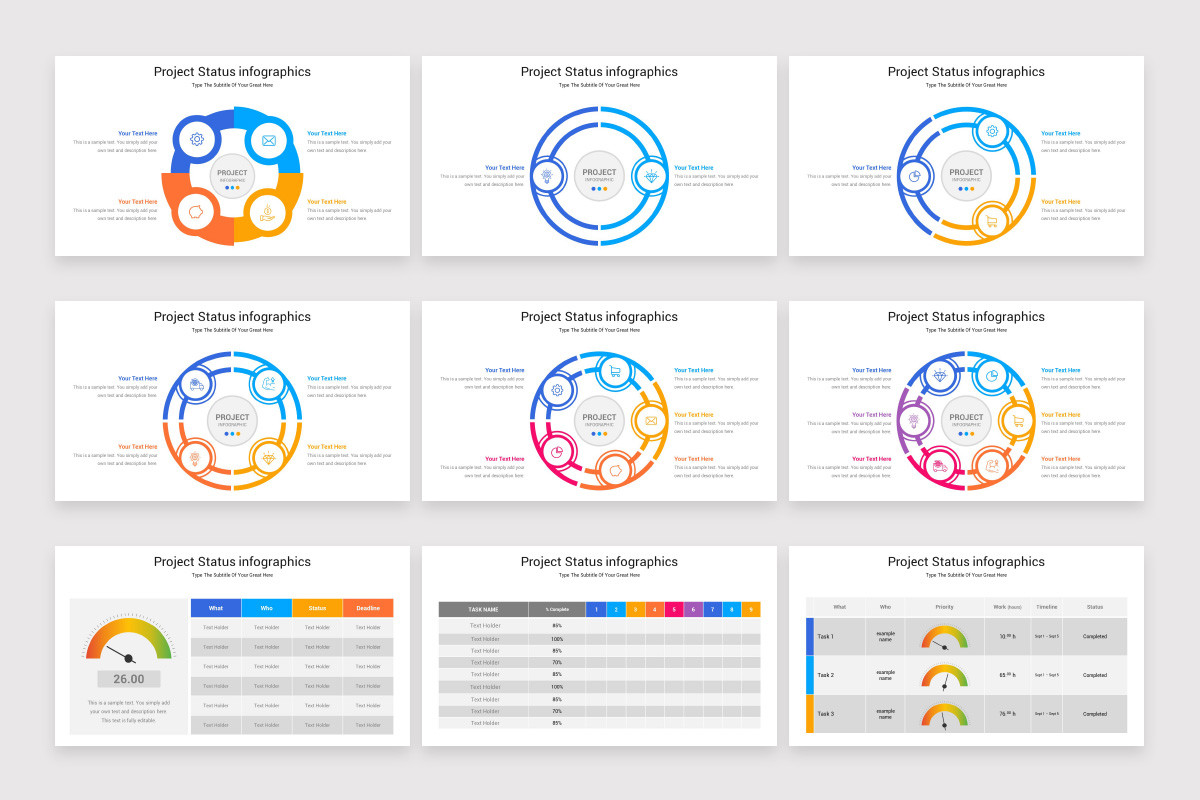 Layout Status Powerpoint Project Status PowerPoint Template | Nulivo Market