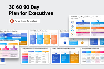 30 60 90 Day Plan for Executives PowerPoint Template