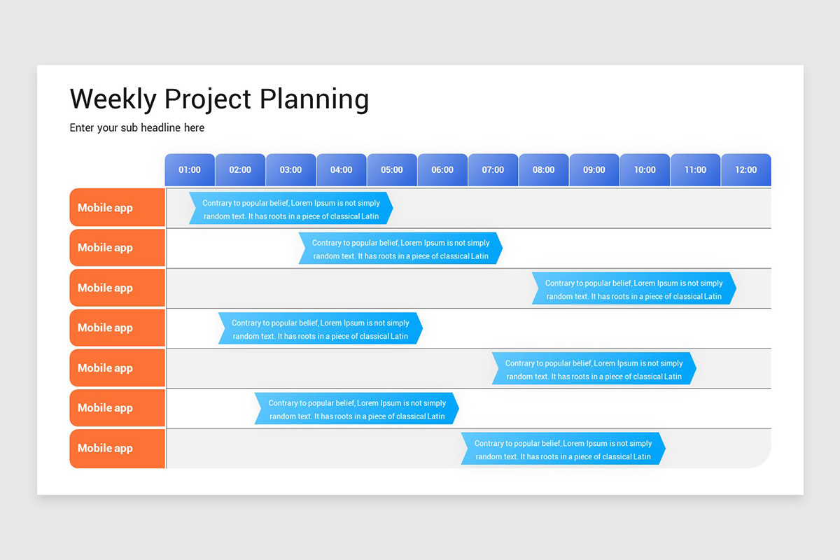 Weekly Project Planning PowerPoint Template | Nulivo Market