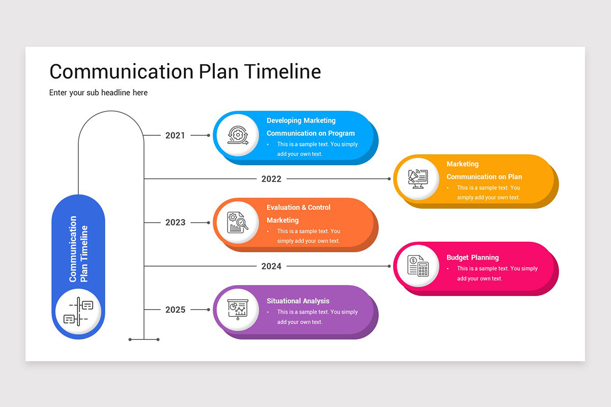 Communication Timeline Chart Communication Plan Timeline Keynote Template | Nulivo Market