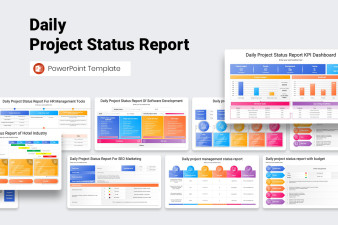 Daily Project Status Report PowerPoint Template