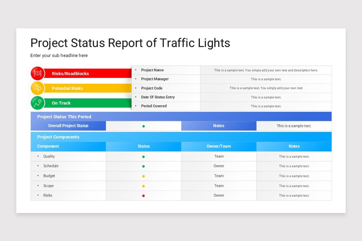Project Status Report Keynote Template | Nulivo Market