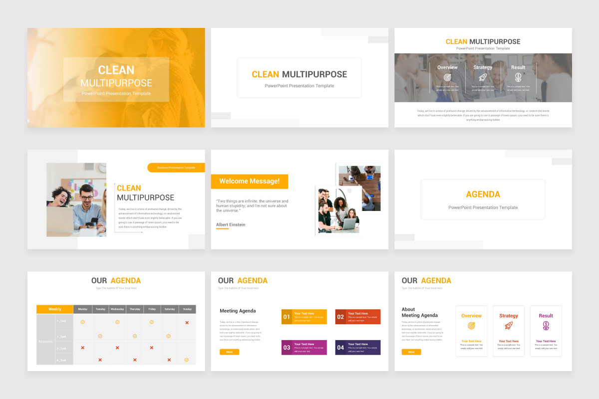 Clean Powerpoint Sample Clean Multipurpose Powerpoint Template | Nulivo Market