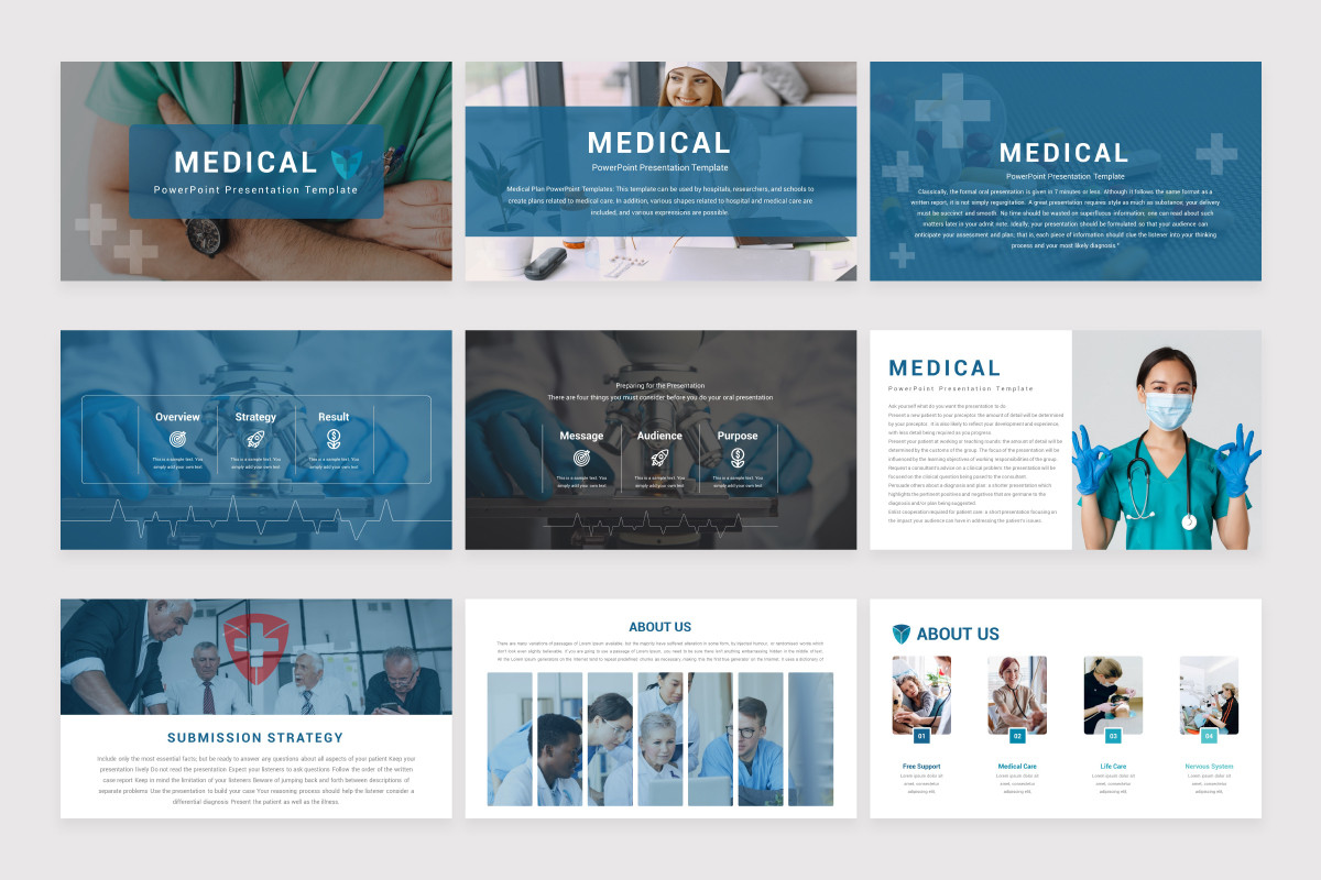 Medical Presentation Rows Medical Powerpoint Presentation Templates