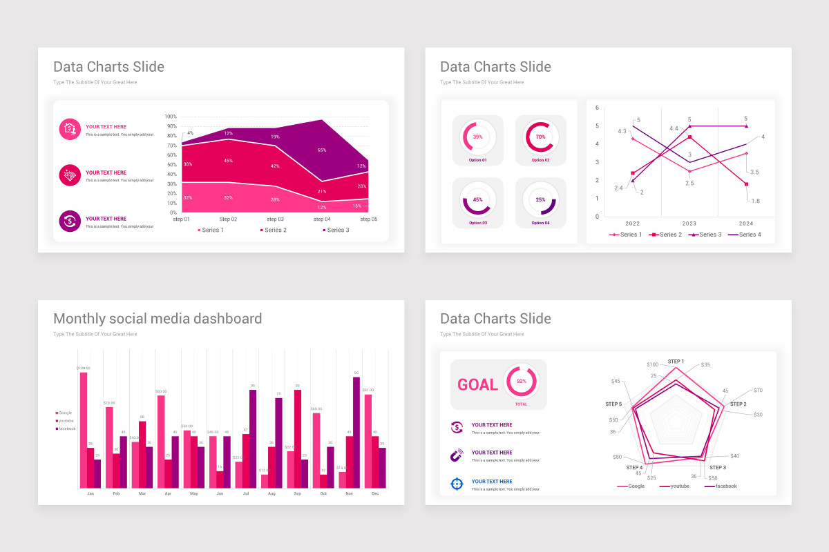 Editable Data Charts PowerPoint Presentation Template | Nulivo Market