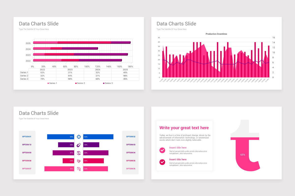 Editable Data Charts PowerPoint Presentation Template | Nulivo Market