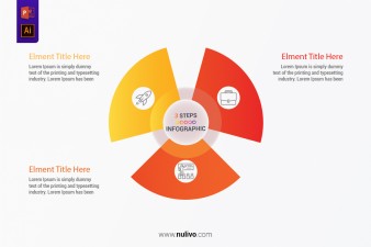 Circle Infographic 3 Options Vector Image for Presentation