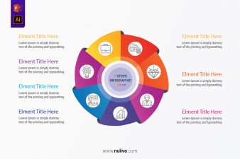 Circular Connected infographic 7 Option for Presentation
