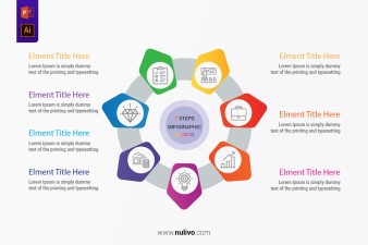 Vector Circle Infographic Template for graphs, charts, diagrams