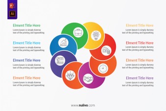 Presentation business circle infographic template with 8 options