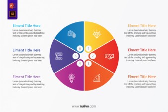 Business pie chart template for graphs, charts, diagrams