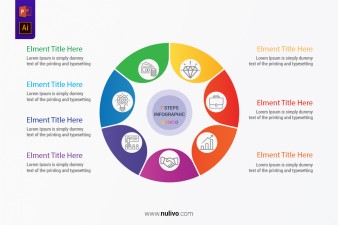 Seven Steps Circular With Segments PowerPoint Diagram