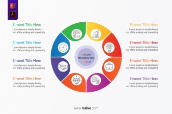8 Item Circular Impact Diagram for PowerPoint