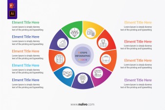 9 Item Core Element Diagram Design for PowerPoint