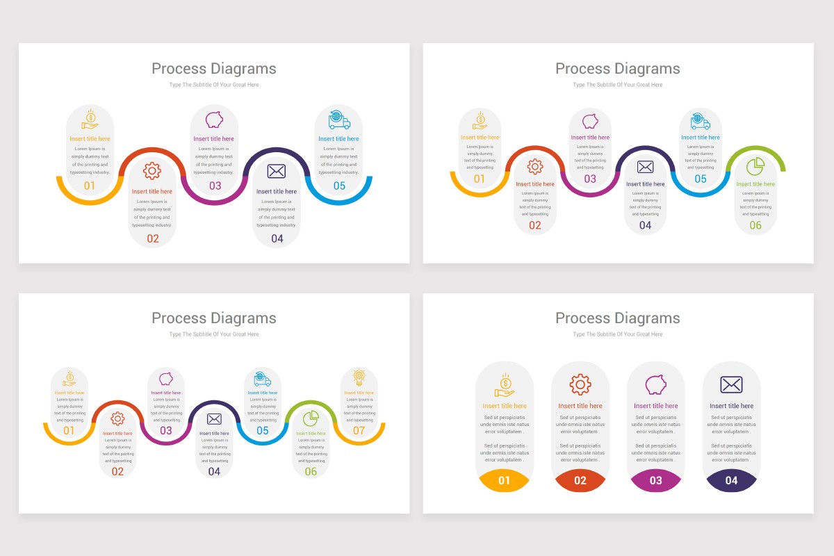 Process Flow Diagram Google Slides Template Nulivo Market