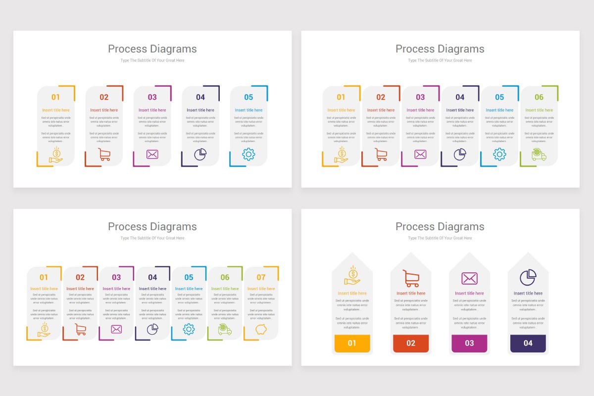 Process Flow Diagram Google Slides Template Nulivo Market