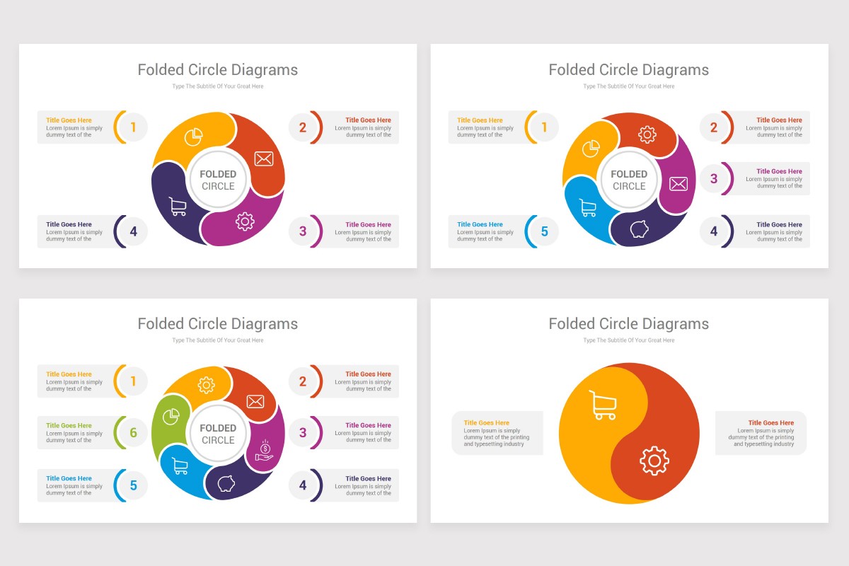 Folded Circle Diagrams Google Slides Template Nulivo Market
