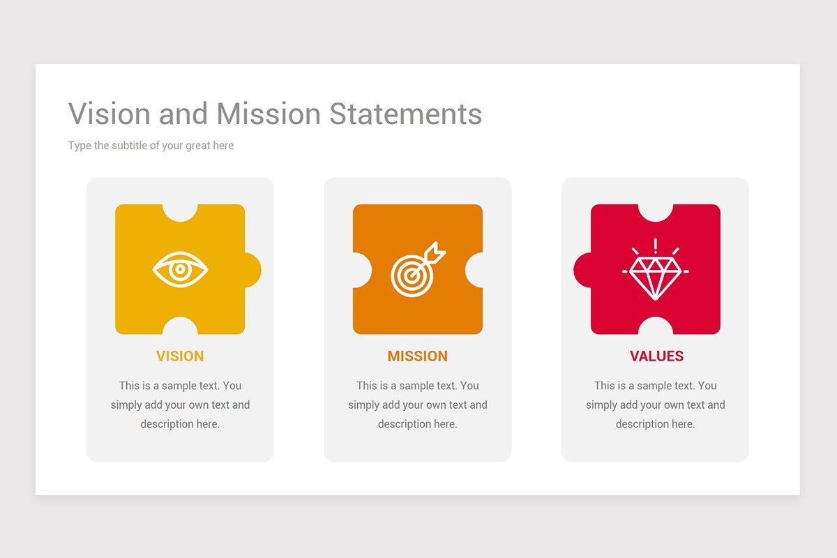 Vision and Mission Statements PowerPoint (PPT) Template | Nulivo Market