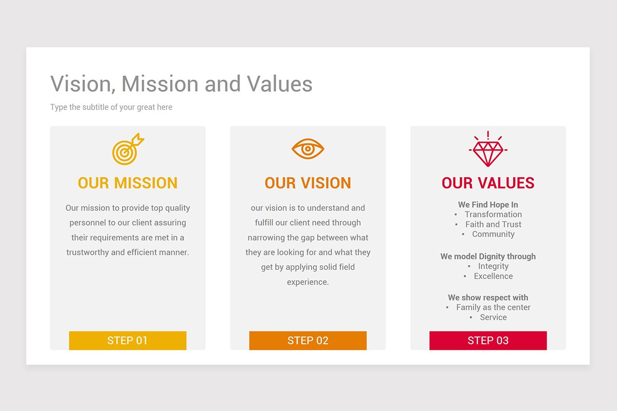 Vision and Mission Statements PowerPoint (PPT) Template | Nulivo Market
