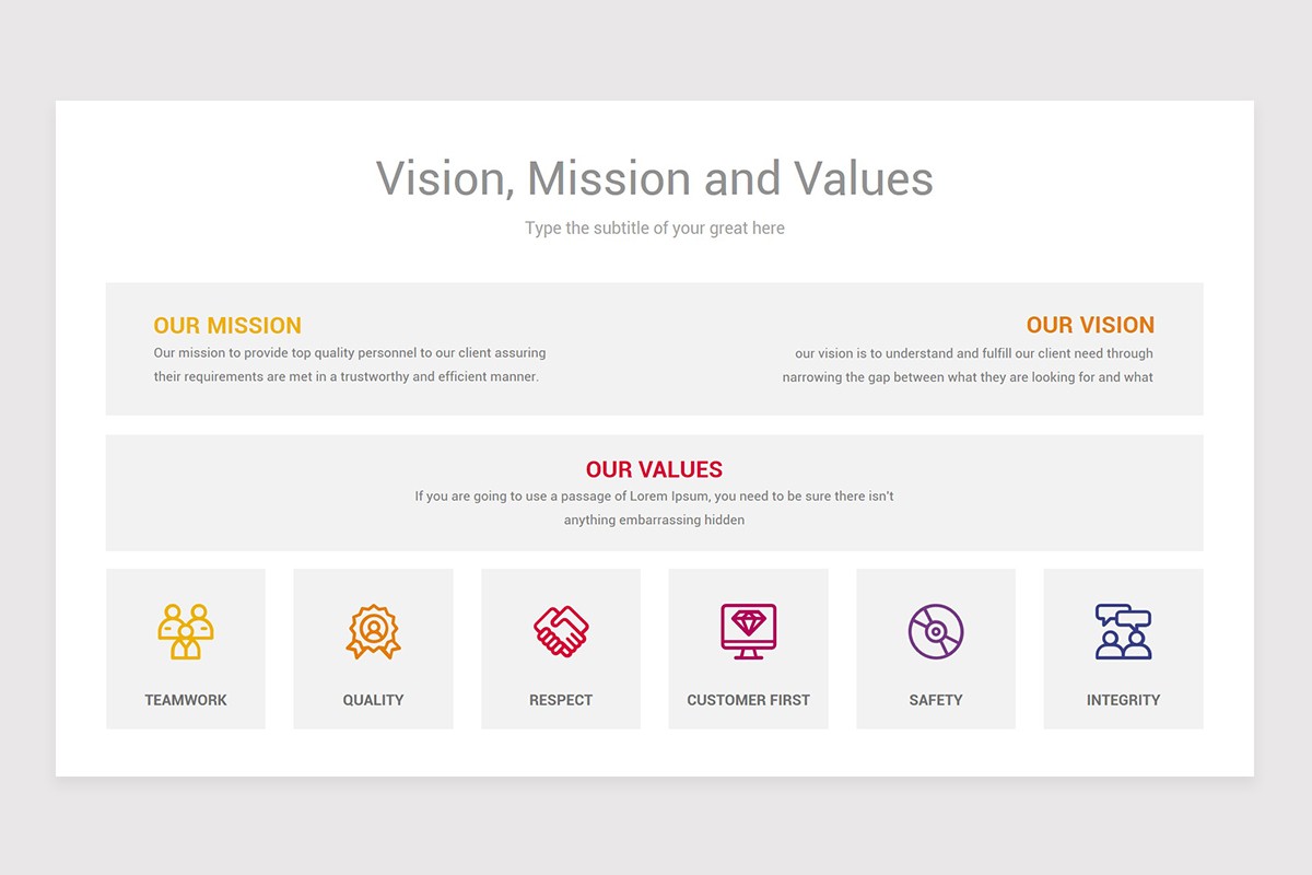 Vision and Mission Statements PowerPoint (PPT) Template | Nulivo Market
