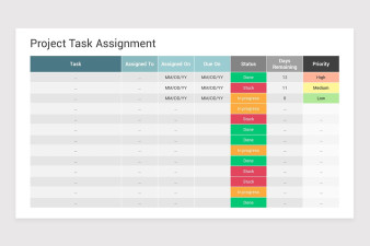 Project Task Tracker PowerPoint Template | Nulivo Market
