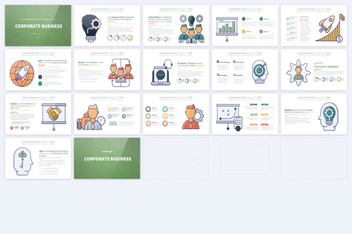Corporate Business Keynote Infographics - Professional Slides for Strategic Presentations