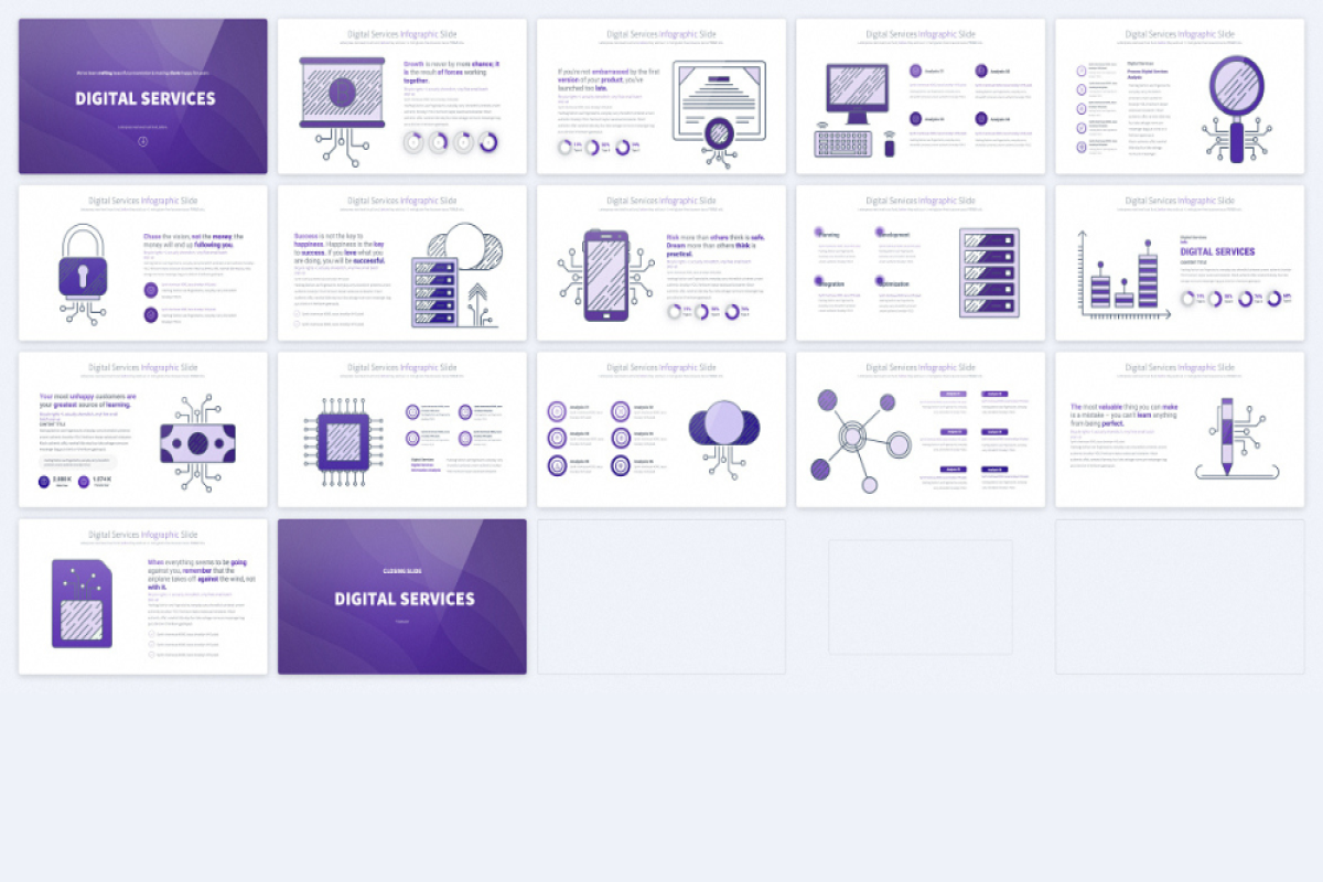 Digital Services Keynote Infographics Slides