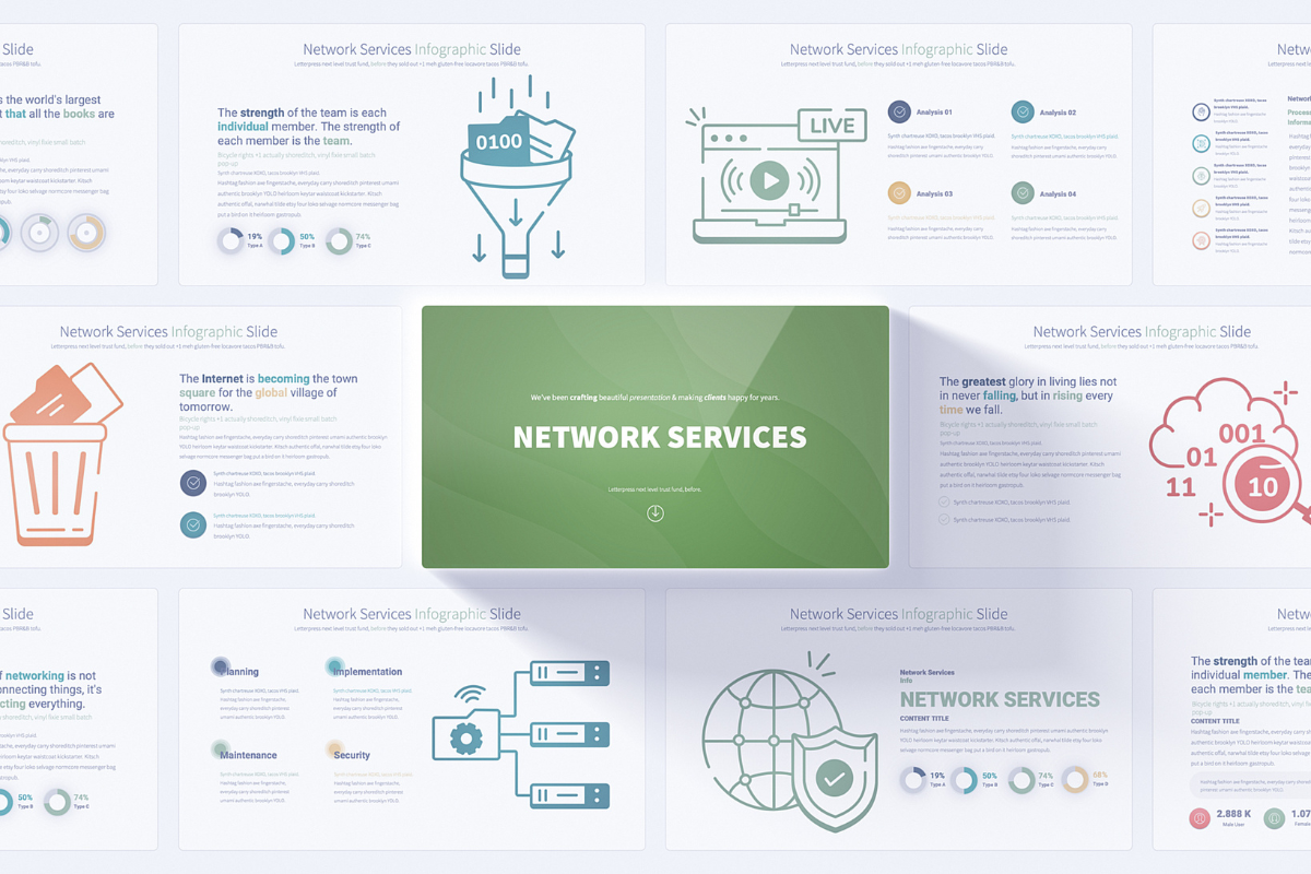 Network Services PowerPoint Infographics Slides | Nulivo Market