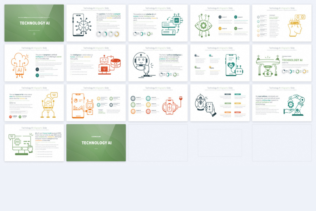 Technology Artificial Intelligence Keynote Infographics Slides
