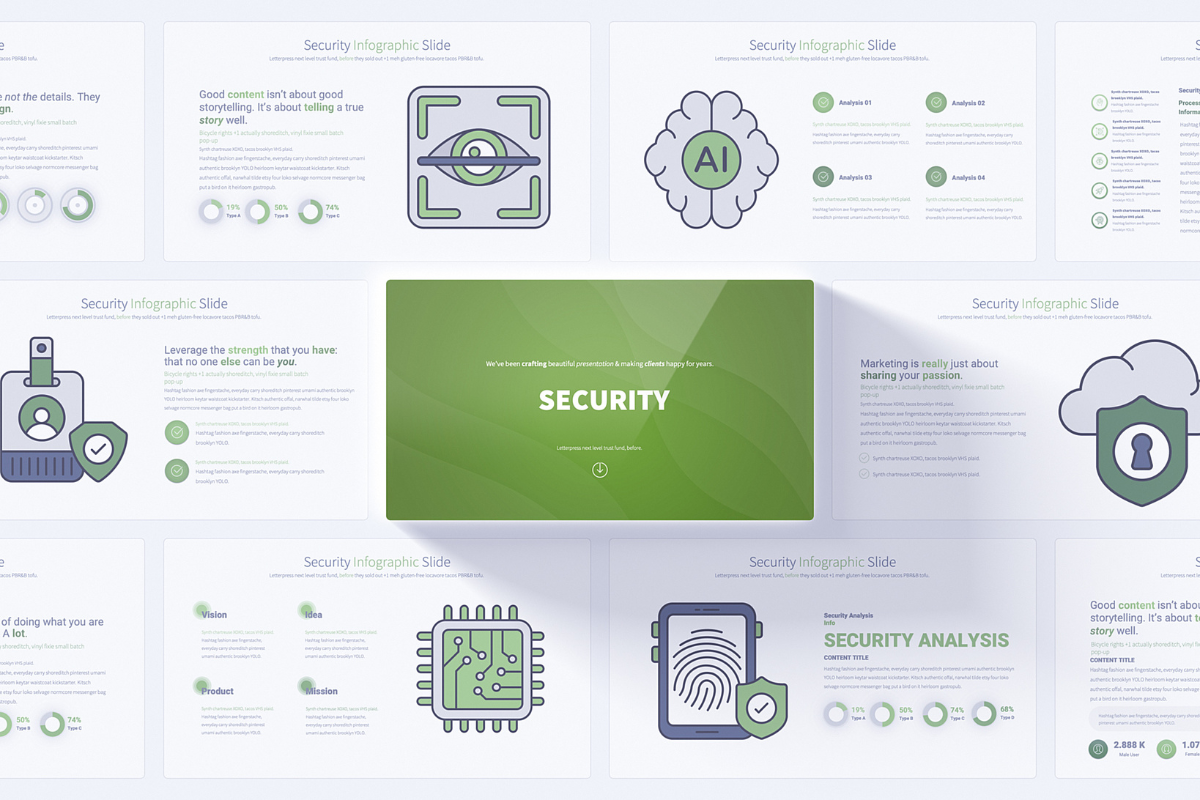 Professional Security PowerPoint Template | Infographics & Protection ...