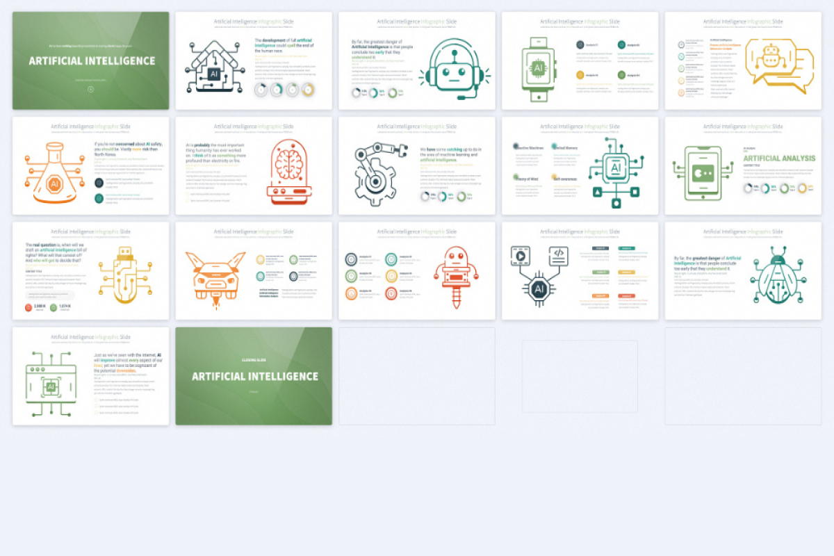 Artificial Intelligence Keynote Template | Unique Infographics | Customizable Slides | Full HD