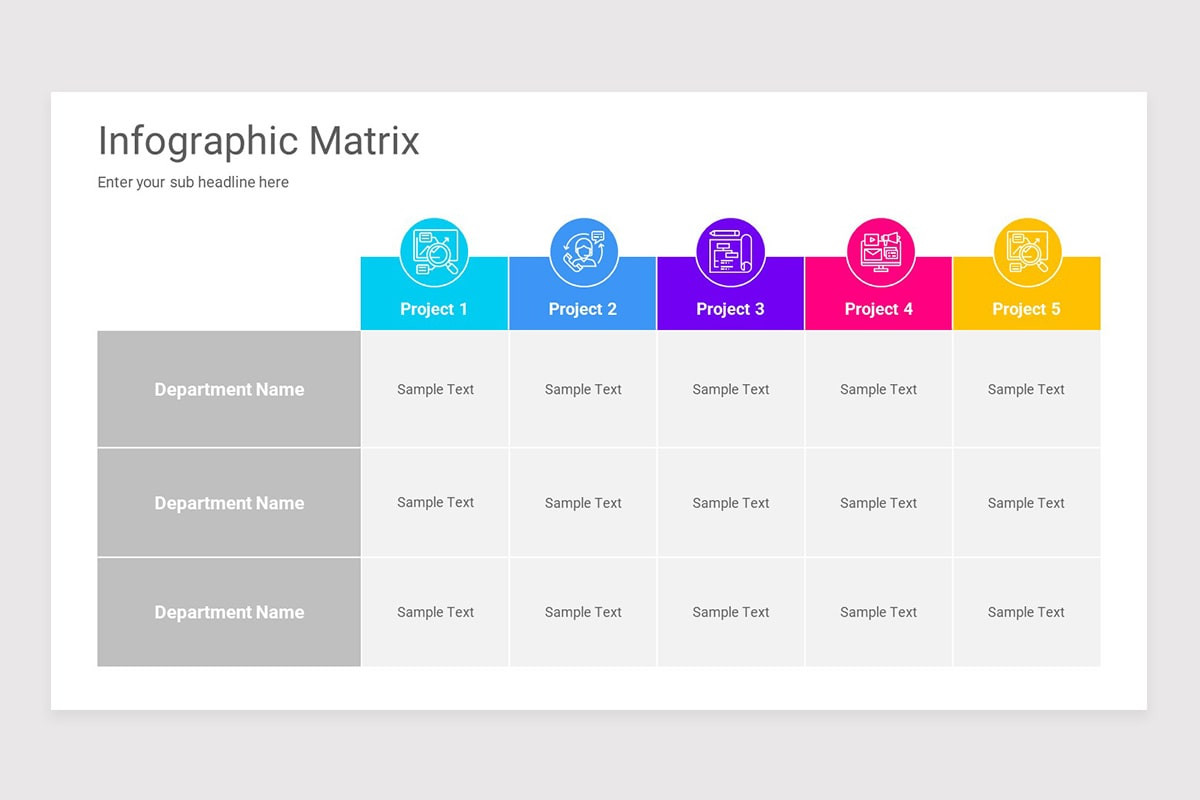 Travel Matrix Template Tabular Matrix PowerPoint PPT Template | Nulivo