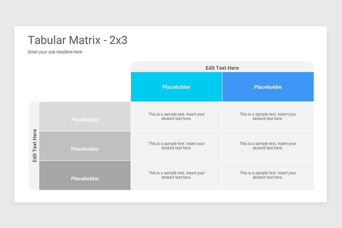 Tabular Matrix PowerPoint PPT Template | Nulivo Market