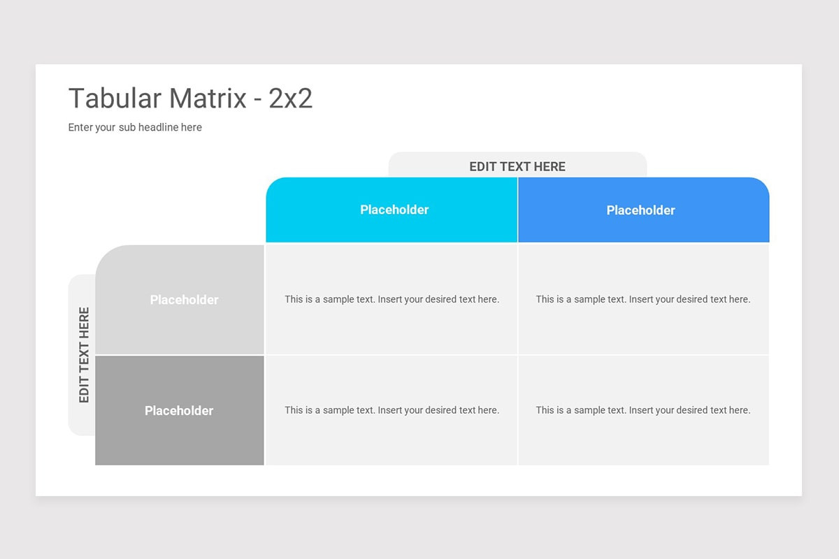 Tabular Matrix PowerPoint PPT Template | Nulivo Market