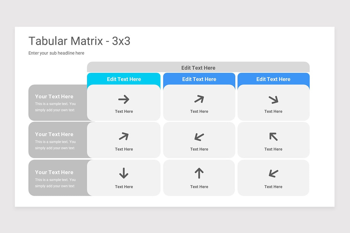 Tabular Matrix Keynote Template | Nulivo Market