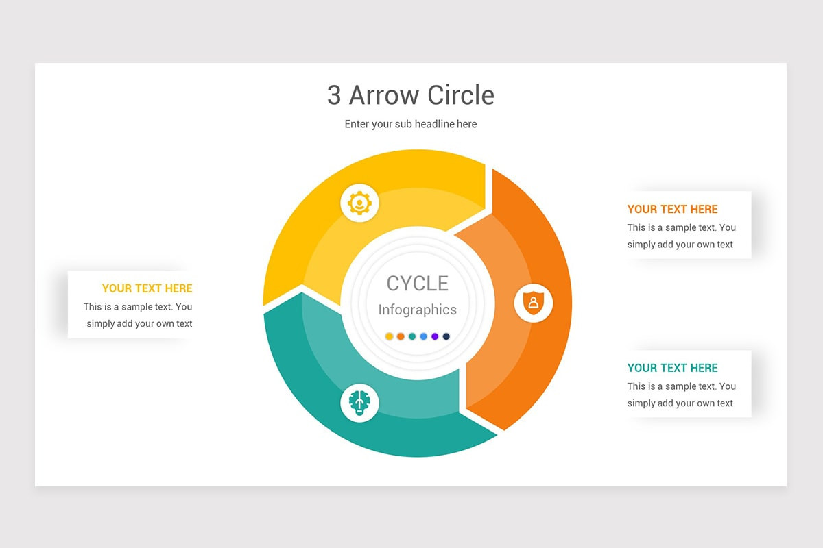 3 Arrow Circle Diagrams PowerPoint Template | Nulivo Market