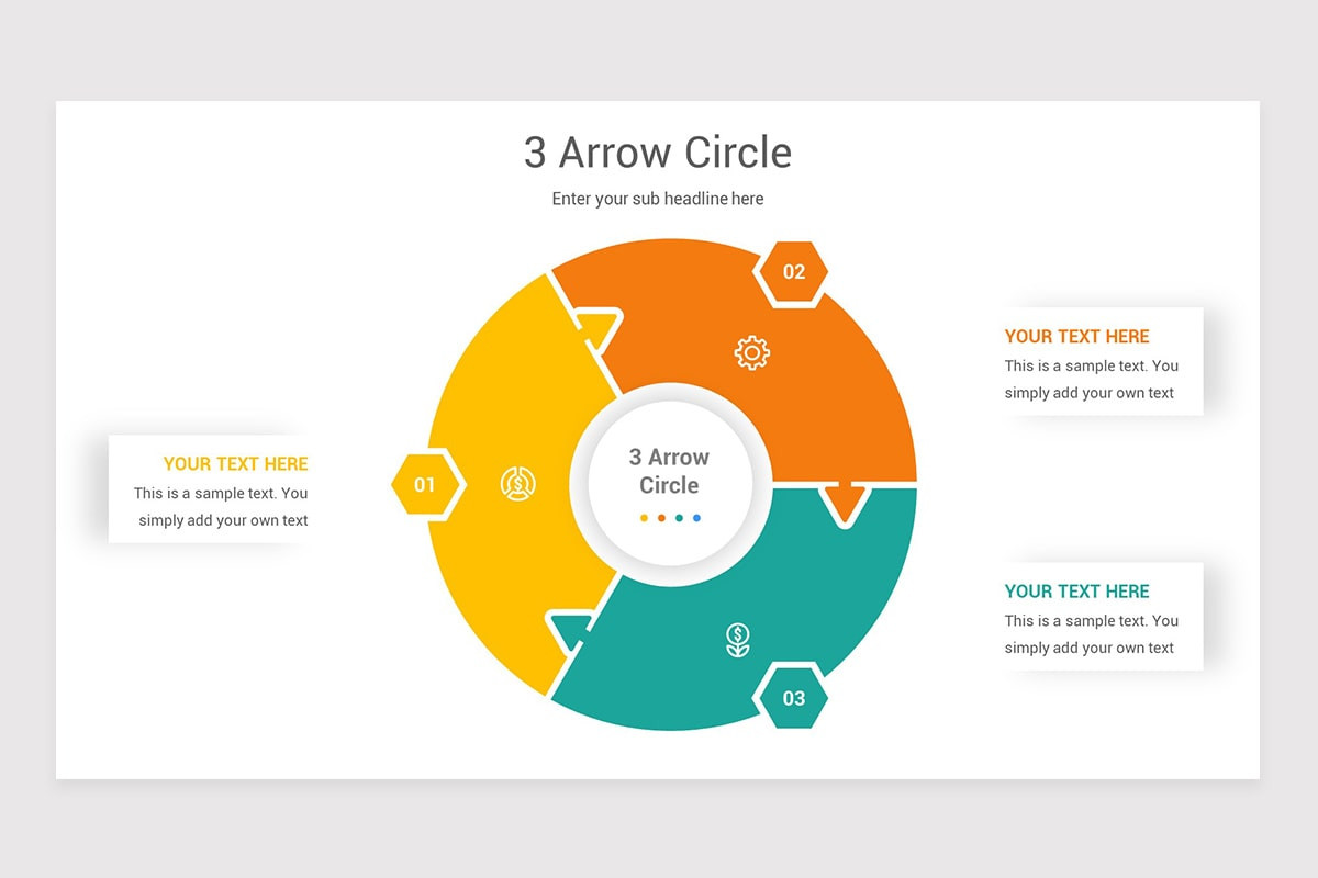 3 Rings Powerpoint Three Arrow Circle Powerpoint