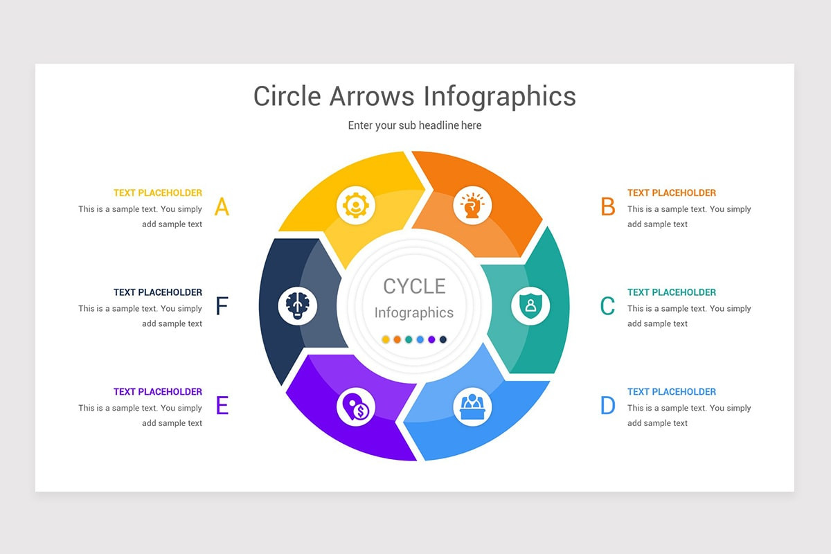 Circle Arrows Infographics PowerPoint Template Nulivo Market