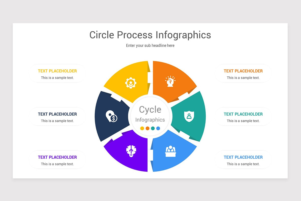 Task Process Circle Circle Process Infographics PowerPoint Template | Nulivo Market