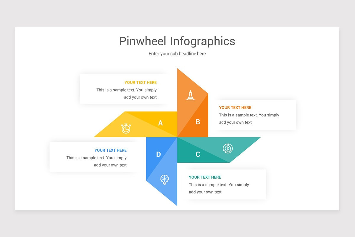 Pinwheel Infographics PowerPoint Template | Nulivo Market