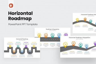 Horizontal Roadmap PowerPoint Template