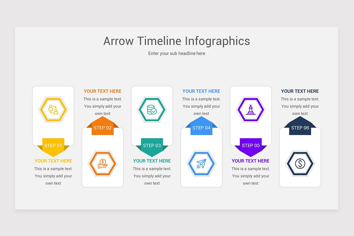 Arrow Timeline PowerPoint Template | Nulivo Market