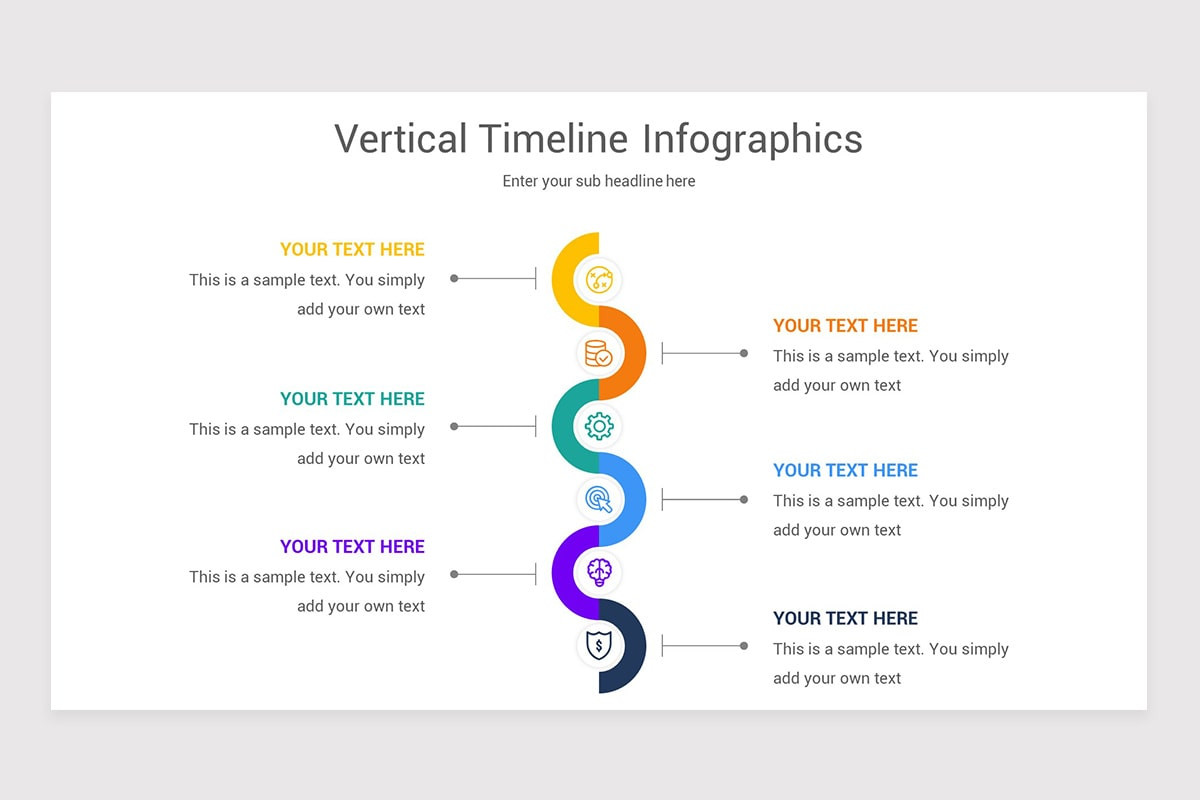 Vertical Timeline PowerPoint Template | Nulivo Market