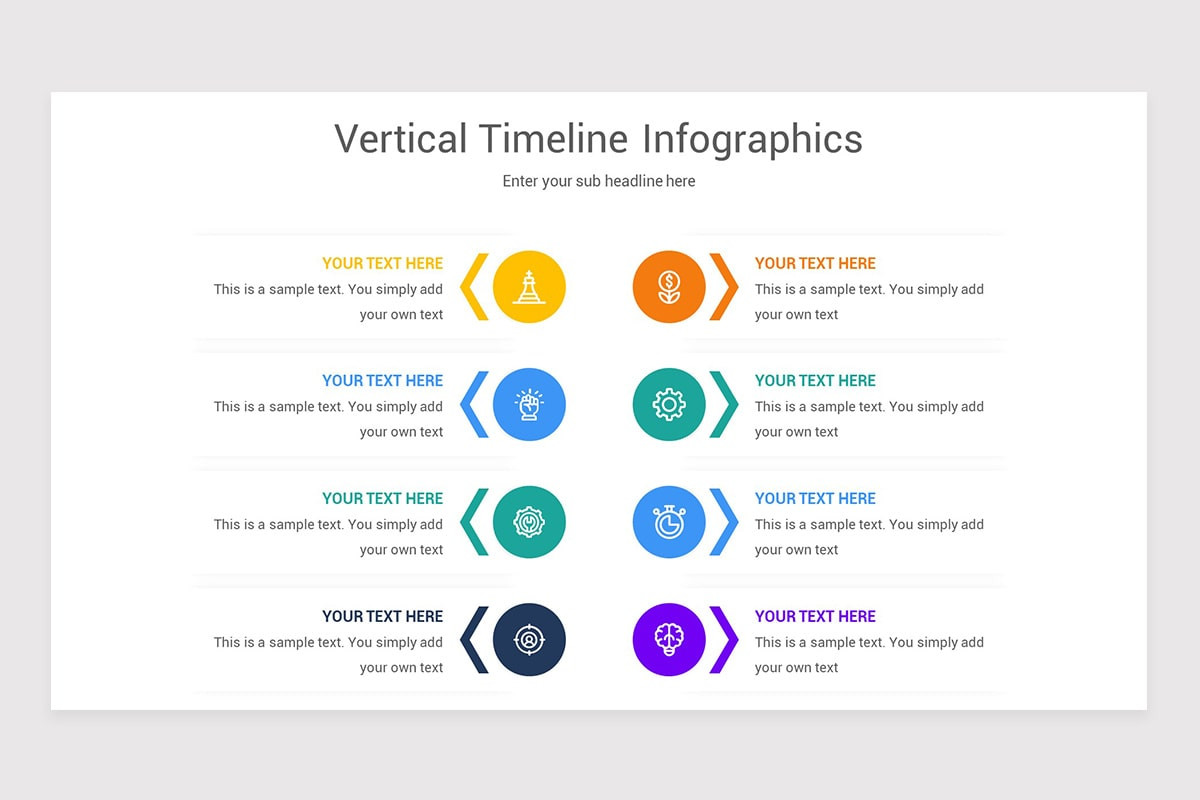infographic vertical timeline template design with... Vertical Timeline Infographics