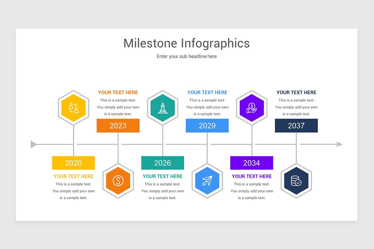Timeline Powerpoint Clean Vertical Timeline PowerPoint Template | Nulivo Market