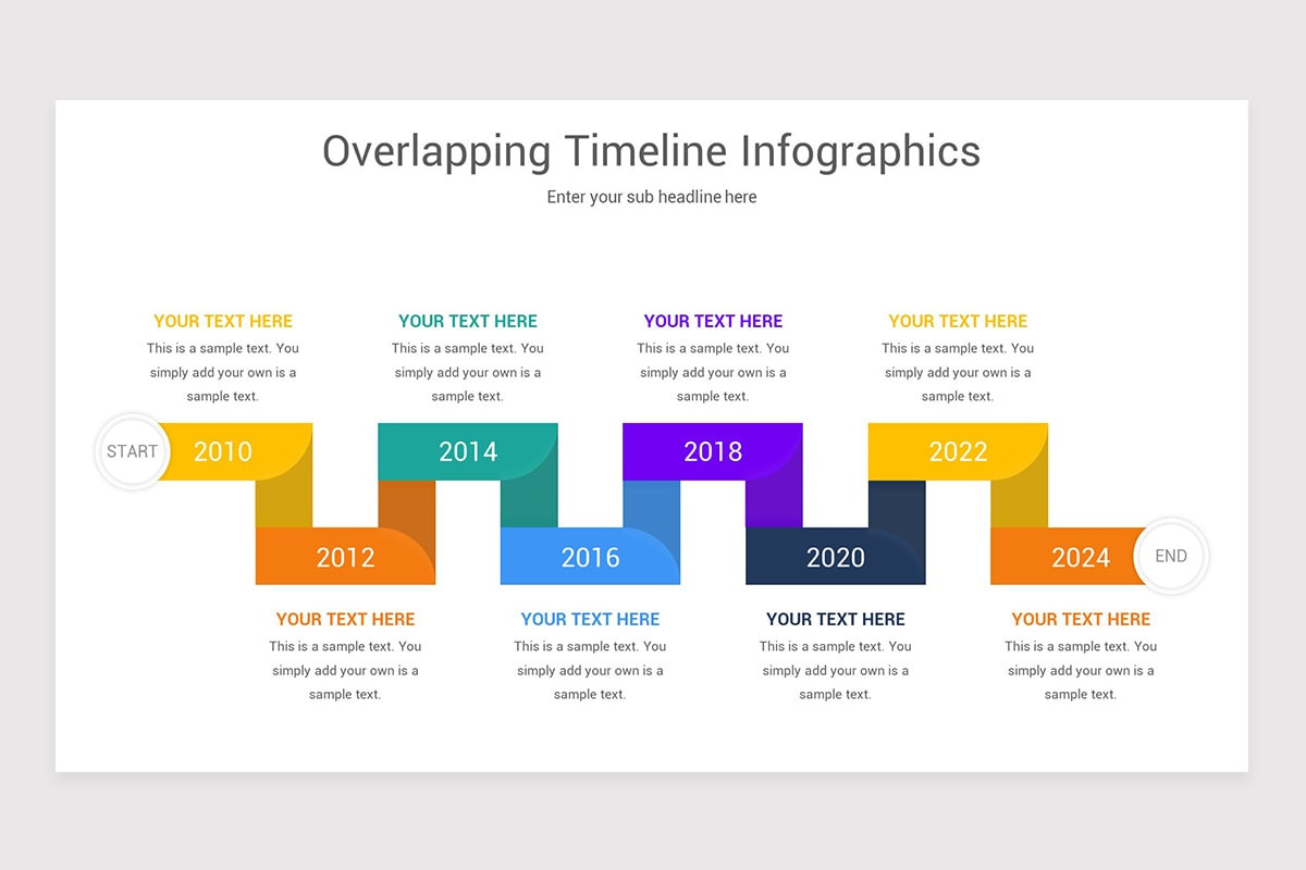 Overlapping Timeline PowerPoint Template | Nulivo Market