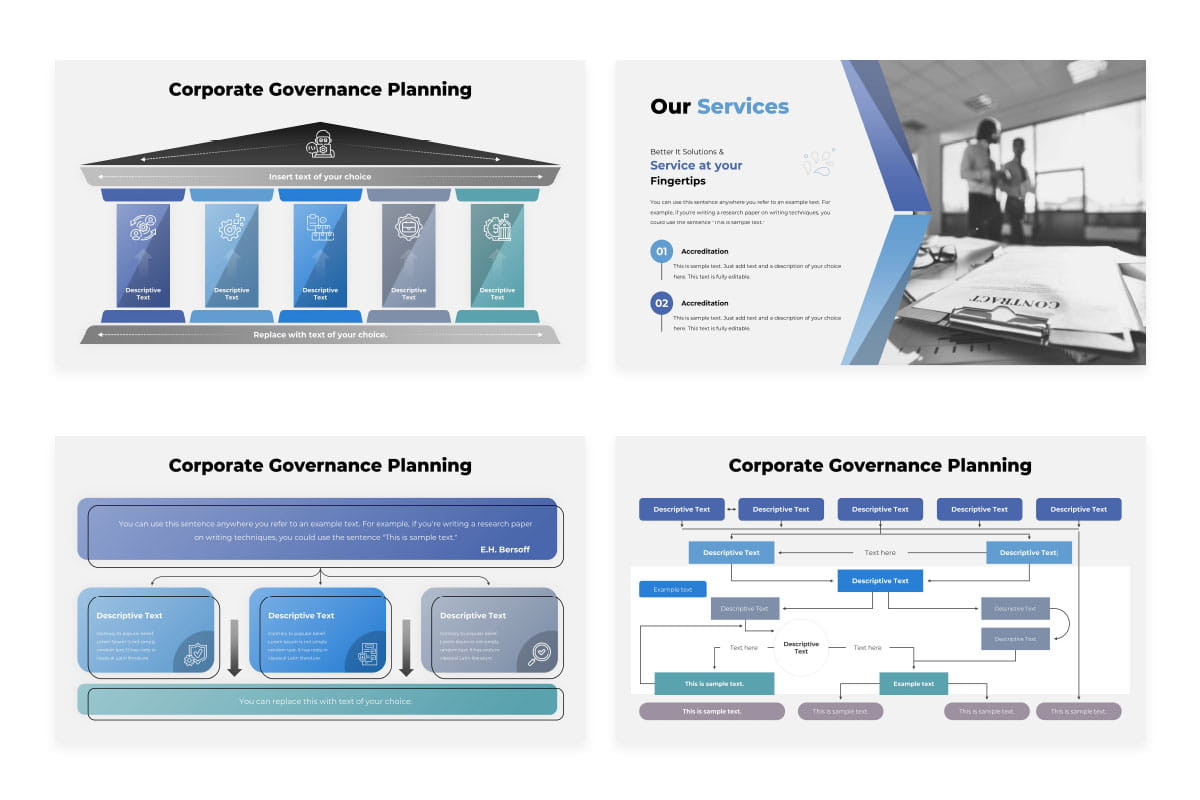 Corporate Governance Planning Keynote Presentation Template