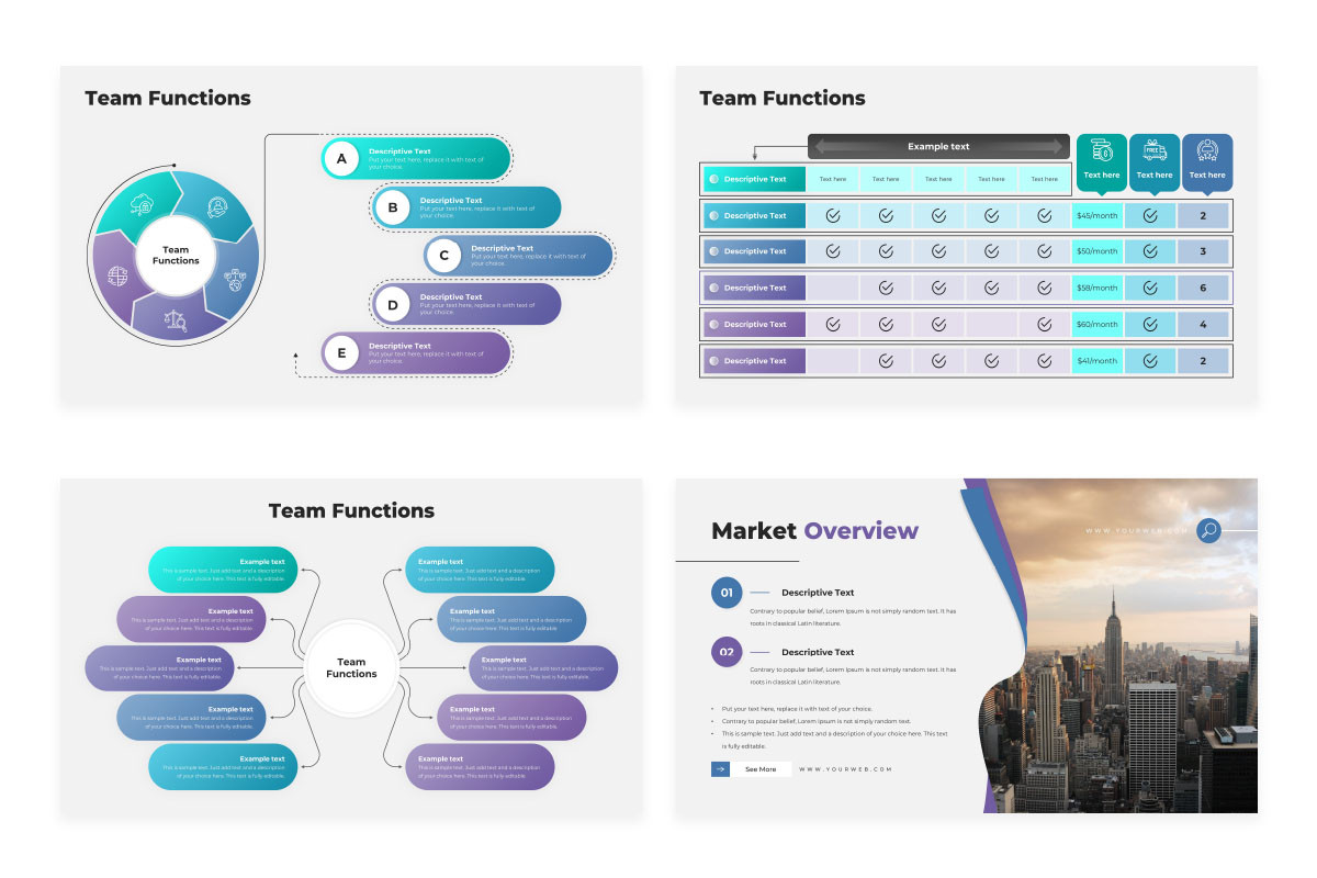 Key Team Contacts Slide Example Team Functions Keynote Presentation Template | Nulivo Market